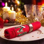 Servilleta personalizada con nombre e iniciales en 100% algodón reutilizable decoración de mesa regalo de Navidad para familia