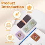 Personalized Birth Flower Butterfly Magnetic PU Leather Bookmark Clip with Name Birthday Christmas Gift for Book Lovers Bookworms