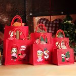 Personlig Snögubbe Tecknad Karaktär Stor röd säckväv Tote Bag med namn och initialer Party Favor Julklapp för barn Vuxna