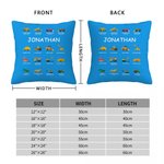 Personalised Construction Lorry Multicolor Cushion Cover with Name Home Decor Christmas Birthday Gift for Boys Lorry Lovers Kids