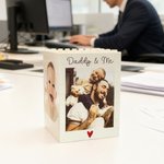 Henkilökohtainen Building Blocks Brick kynänpidin valokuvatulostuksella Desk Decor Suuri kapasiteetti Isänpäivä lahja isälle