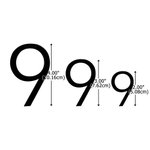 Personalized 3D Letters Postbox Numbers Self-Adhesive Home Decor with Wooden Ruler Daily Use Housewarming Gift for New Home Movers