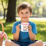 Taza esmaltada personalizada con nombre y diseño de animal estrella adorable 355 ml regalo de cumpleaños y día del niño para niños y niñas