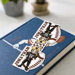 Personalized Football Cartoon Character Irregular Magnetic Bookmark Clip with Name and Number Birthday Christmas Gift for Football Lovers Bookworms