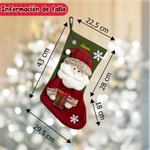 Calcetín navideño personalizado en 3D con nombre muñeco de nieve papá noel y reno decoración para hogar regalo de Navidad para familia y amigos