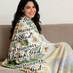 Personalizada Nacimiento Flor Biblia Bendición Mariposa Suave manta con nombre Decoración para el hogar Cumpleaños Navidad Regalo para la familia cristiana Amigo