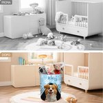 Cesto portabiancheria pieghevole personalizzato con zampette 3D e nome grande capacità regalo per amanti di cani