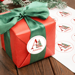 Etiquetas adhesivas personalizadas de Papá Noel para el árbol de Navidad con nombre e inicial Decoración de regalo DIY Fiesta de Navidad para la familia Niños Amigos