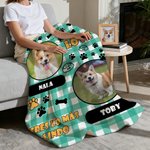 Manta personalizada con foto y huella de tu mascota con nombre y texto para decoración del hogar regalo de cumpleaños para dueños de mascotas y amigos