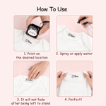 Personalized Cute Cat Fish Flower Self-Inking Clothing Name Stamp with Cartoon Animals and Ball Daily Use Birthday Gift for Kids