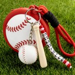 Gepersonaliseerde Tennisbal Gevormde Naam Zakje Sleutelhanger met Racket Bal Bedels Team Verjaardag Gift voor Coach Tennis Lovers Teamgenoten