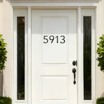 Personalized 3D Letters Postbox Numbers Self-Adhesive Home Decor with Wooden Ruler Daily Use Housewarming Gift for New Home Movers