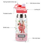 Personalizada Casco de Vehículo Cara Foto Nombre 12 oz Botella de Agua Aislada con Pajita y Tapa Antiderrame Regalo de Cumpleaños para Niños Niñas