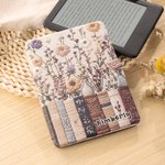 Bouquet de livres vintage personnalisé Étui magnétique portable pour Kindle avec nom Utilisation quotidienne Cadeau d'anniversaire pour l'amateur d'esthétique vintage Le rat de bibliothèque