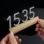 Personalized 3D Letters Postbox Numbers Self-Adhesive Home Decor with Wooden Ruler Daily Use Housewarming Gift for New Home Movers