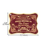 Gepersonaliseerde Kerstman Vintage Post Stijl Noordpool Post Label met Naam Cadeau Decor Kerstfeest Favoriet voor Familie Vrienden