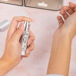 Personalised Birth Flower Perfume Decanter Spray Bottle with Name Birthday Anniversary Gift for Women Girls