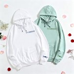 Personalized Embroidered Initials Sweatshirt Hoodie with Date Engagement Anniversary Christmas Gift for Newlyweds Couples