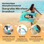 Personalisiertes Meerwelt Cartoon-Figur Strandtuch mit Namen Schnelltrocknendes Handtuch Sommer Urlaub Geburtstag Geschenk für Kinder Erwachsene
