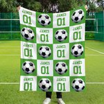 Personalized Badminton Volleyball Sport Check Soft Throw Blanket with Name and Number Home Decor Game Day Birthday Gift for Sport Lovers
