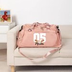 Bolsa de viaje grande personalizada impermeable con nombre baloncesto y número regalo de cumpleaños para amantes del deporte