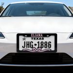 Personalised Pink Bow Number Plate Frame with Text Christmas Birthday Gift for Women Girls