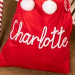 Personalised Soft Drawstring Pompom Large Capacity Christmas Gift Bag with Name Christmas Gift for Kids Family
