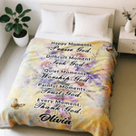 Personalizada Nacimiento Flor Biblia Bendición Mariposa Suave manta con nombre Decoración para el hogar Cumpleaños Navidad Regalo para la familia cristiana Amigo