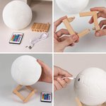 Luz nocturna personalizada de fútbol 3D con control táctil cambio de color e nombre decoración del hogar regalo de cumpleaños para amantes del deporte