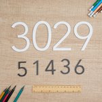 Personalized 3D Letters Postbox Numbers Self-Adhesive Home Decor with Wooden Ruler Daily Use Housewarming Gift for New Home Movers