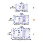 Personalized Toile De Jouy Birth Flower Bible Chapter Soft Hooded Blanket with Name Baptism Birthday Christmas Gift for Christians