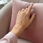 Bracciale a catena regolabile a mano in stile boemo personalizzato Gioielli delicati con nome e anello al dito Regalo di San Valentino per le donne