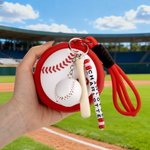 Gepersonaliseerde Tennisbal Gevormde Naam Zakje Sleutelhanger met Racket Bal Bedels Team Verjaardag Gift voor Coach Tennis Lovers Teamgenoten