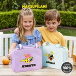 Bolsa de almuerzo Marsupilami personalizada con nombre, multicolor, leopardo de cola larga, regalo de vuelta al cole para profesores Kids丨Callie × Marsupilami
