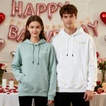 Personalized Embroidered Initials Sweatshirt Hoodie with Date Engagement Anniversary Christmas Gift for Newlyweds Couples