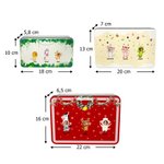 Gepersonaliseerde 1-6 Cartoon Paard Dieren Voedselveilige Metalen Koekjestrommel Opbergblik met Foto's en Namen Kerstcadeau voor Familie en Kinderen