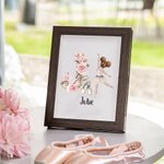 Personalised Ballet Girl Flower Wooden Shadow Box Photo Frame Competition Pin Storage with Initial and Name Birthday Christmas Gift for Ballet Lovers