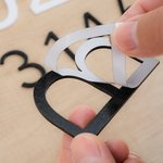 Personalized 3D Letters Postbox Numbers Self-Adhesive Home Decor with Wooden Ruler Daily Use Housewarming Gift for New Home Movers