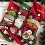 Calcetín navideño personalizado en 3D con nombre muñeco de nieve papá noel y reno decoración para hogar regalo de Navidad para familia y amigos