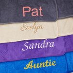 Personalised Embroidered Name Quick-Dry Body Wrap Towel with Hook and Loop Bathroom Spa Beach Pool Use Birthday Christmas Gift for Women
