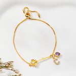 Henkilökohtainen Syntymä Kukka Sydän Birthstone Rannekoru Initial riipus Syntymäpäivä joululahja naisille