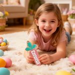 Personalised Carrot Multicolour Acrylic Basket Tag with Name Birthday Easter  Gift for Boys Girls