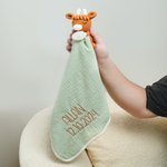 Personalised Cute Boy Bear Cow Fantasy Unicorn Soft Baby Security Blanket with Embroidered Name Birthday Baby Shower Gift for Newborns
