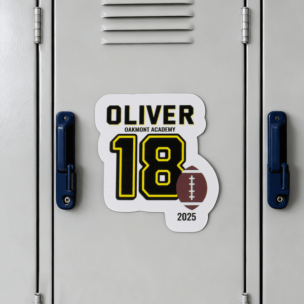 Personalized Multicolor Swimming Hockey Number Name Set of 2 Magnet Sign Sports Spirit Locker Fridge Car Decor Team Gift for Players