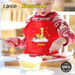 Personalisierte Langschwanz Leopard Marsupilami Initial einstellbare Schürze Koch Hut Set mit Namen Geburtstag Geschenk für Kinder | Callie × Marsupilami®