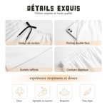 Pantalon de Pyjama en Coton Personnalisé avec Nom et 1-4 Photos d'Animaux Cadeau Anniversaire pour Proriétaire d'Animaux de Compagnie