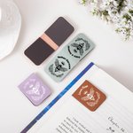 Personalizado To Bee Continued Marcapáginas magnético de cuero con cita y nombre Regalo de cumpleaños para ratón de biblioteca Bibliotecario