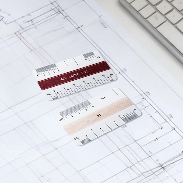 Personalised Mini Wallet Size Portable Architectural Scale Ruler with Name Valuable Tool Birthday Gift for  Architects Students