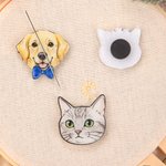 Personalized Cute Cartoon Pet Photo Knitting Needle Organizer Birthday Christmas Gift for Sewing Lovers Pet Lovers
