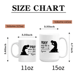 Personalized Prayer 11 oz 15 oz Ceramic Coffee Mug with Name Daily Use Home Decor Christening Baptism Gift for Christian